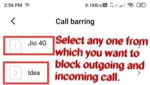 How to use call barring setting