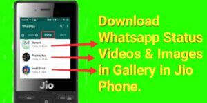 How to download whatsapp status in jio phone. (videos & images)