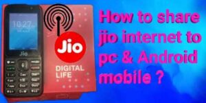 How to connect jio phone to laptop for internet sharing.
