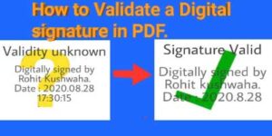how to validate digital signature in pdf