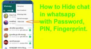 How to hide whatsapp chat with password.