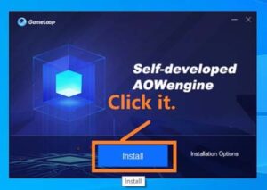 Install gameloop to play free fire on laptop or pc