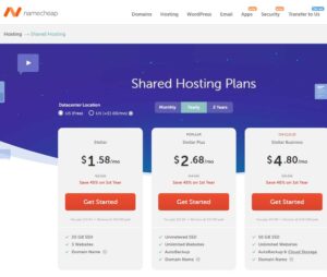 Namecheap - Best hosting for wordpress