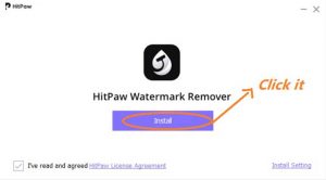Remove logo from image by using hitpaw software