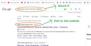how to download recuva recovery data software