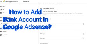 How to add bank account in google adsense